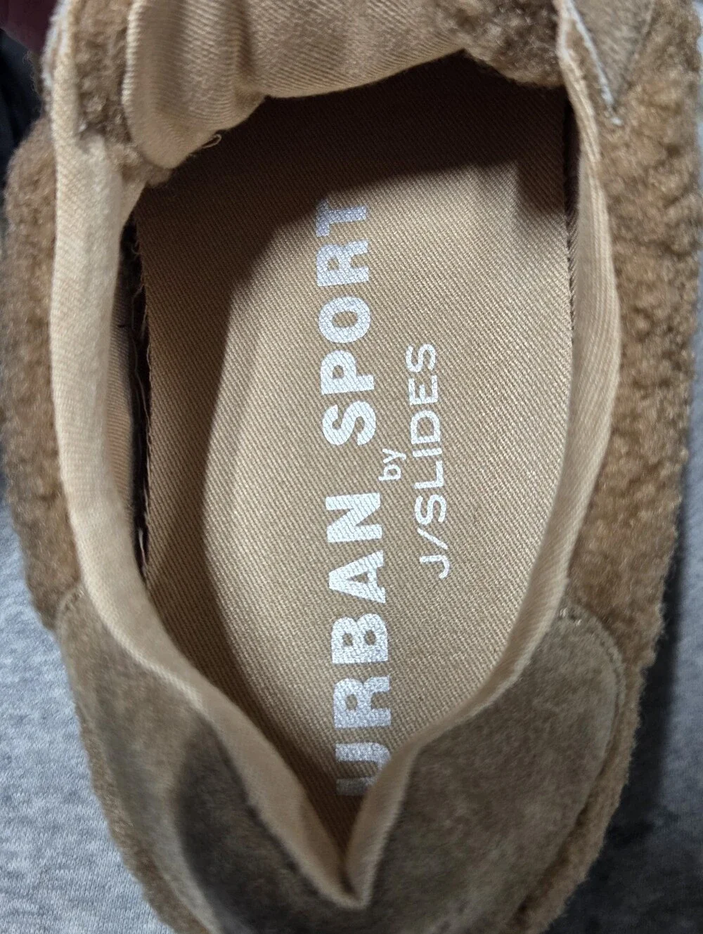 J/Slides Urban Sport Women’s Heidi Shearling/Suede Sneaker Brown Size-11